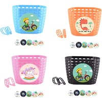 Kids Bike Basket for Boy Girl Front Bicylcles Handlebars Waterproof Basket with Fastens Strap Teen Small Bike Basket