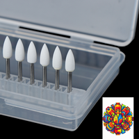 12pc / Set Dental White Polishing Stones Flame Cone shape burs Arkansas Stone