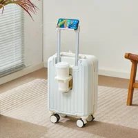 Latest model Boarding case travel suitcase portable travel luggage with cup holder and phone holder for easy carrying suitcase