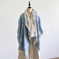 Elegant Paisley Pattern Scarf Imitation Cashmere Soft Warm Versatile Shawl Coldproof Windproof Blanket Scarf for Autumn Winter