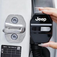 Zinc Alloy Car Door Lock Cover Protective Buckle Cover Sticker For Jeep Wrangler Grand Cherokee Avenger Compass Wagoneer Patriot