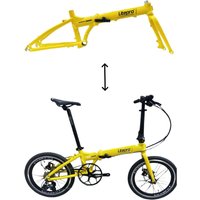 Litepro 20Inch Aluminum Alloy Folding Bike Frame 100/135mm Disc Brake Bicycle Frame Compatible with 10 Speeds