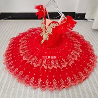 Professional High Quality 7 Layers Kids Girls Women Adult Fairy Doll Performance Wear Pink Red Champagne Ballet Tutu Costumes