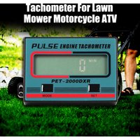 Pulse Engine Tach Hour Meter 100-30000RPM Digital for Motorcycle ATV Lawn Mower 2/4 Stroke Engine Spark Plugs Tachometer Gauge