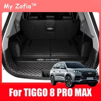 For CHERY TIGGO 8 Pro Max 2023 2024 CAR Trunk Mat Car Leather Waterproof Floor Mat Car styling Accessories Fully Surrounded