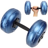 Woman Fitness Portable Adjustable Water Filled Dumbbell Arm Muscle Training Home Yoga Shaping Equipment Blue 8‑10KG Dumbbell