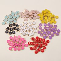 Leslie 10pcs 8 Colors Cute Mini Alphabet 26 Letters Charm Pendants for DIY Name Jewelry Necklace Bracelet Earring Birthday Gifts