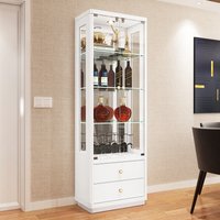 Shelf Mobile Living Room Cabinets Decor Display Wine Pantry Luxury China Living Room Cabinets Glass Bar Vitrina Trendy Furniture