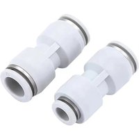 5/10Pcs PU PG Pneumatic Quick Connector Pipe Air Hose 4mm 6mm 8mm 10mm 12mm 14mm 16mm White Plastic Connector Diameter Reduction