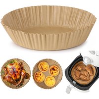 50/100Pcs Disposable Air Fryer Paper Non-Stick Airfryer Baking Papers Kitchen Accessories Round Air-Fryer Paper Liners Paper TMZ