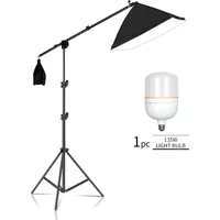 Regulowane ramię statywu typu boom do statywu oświetleniowego z workiem z piaskiem, rozkładane do 135 cm, przenośny uchwyt ramienia statywu do fotografii.
