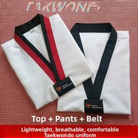 XLUDO Lightweight Breathable Taekwondo Uniform Competition Training Clothing for Men Youth And Adults Suitable for Dojo