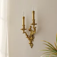 2025 Nordic Copper Wall Lamps Living Dining Room Bedroom Bedsides Lights Corridor Retro Loft Villa Home Decor Wall Sconce Lighti