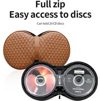 Universal Portable CD DVD Case Storage Dual-use Storage Bag Round Holder with Zipper for Home Car CD Bag car interior supplies.