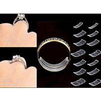 Ring Size Adjuster Soft Silicone 8-Piece Set Comfortable Non-Slip Jewelry Tool for Engagement Wedding Jewelry Making