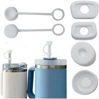 6pcs Water Bottle Straw Cover Cap Leak Stopper Reusable Silicone Straw Caps Stopper Washable Water Bottle Accessories