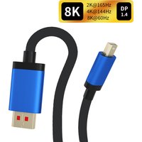 8K Mini DisplayPort to DisplayPort Cable Bi-direction 144Hz Mini DP to DisplayPort Cable for Macbook Pro Mini Air Surface