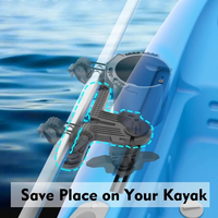 2pcs Kayak T-Track Rail Adapter T-Slot Side Track Strong Grip Mount for Rod Holder Cup Holder Paddle