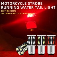 2PCS 1157 BAY15D LED Motorcycle Light Bulb Strobe Brake Light 3014 64SMD Car Warning Lamp Reverse Stoplight Taillights