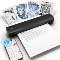 Portable Thermal A4 Printer Wireless 300DPI Inkless Bluetooth USB Connect 1500mAn C80 For iOS Android PC Travel Office Home
