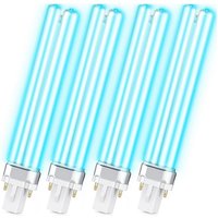 ABFI 4Pcs UV UV-C Light Bulbs 9W G23 Base Replacement Bulb For Outdoor Pond Clarifier Lamp Compatible With UVE9 CF400 CF500