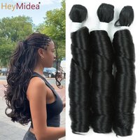 18Inch French Curls Hair Bundles Synthetic Hair Loose Wave Spiral Curl Braids Ombre Pre Stretched Bouncy Braiding Hair Extension