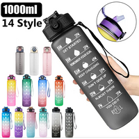 Water Bottle Motivational Sport Water Bottle Leakproof Drinking Bottles Outdoor Travel Gym Fitness Jugs For Kitchen