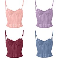Corset Top Bustier Sexy Women Plus Size Overbust Corselet Blouse Lace Gothic Vintage Fashion Medieval Sexy Camisole Body Shaper