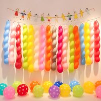 Spiral Balloon Assorted Color Twisted Latex Balloons 20/50/100PCS Fun Decorating Accessories Gift for Birthday Wedding Party ZYF