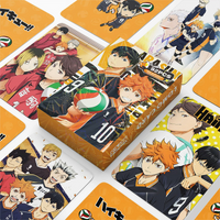 92Pcs Haikyuu!! Anime Double Sided Lomo Cards with Stickers Set - HD Character Printing Photo Cards Fans Collection Gift