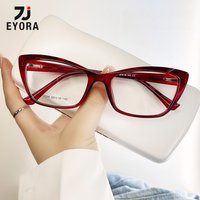 EYORA Currents Cat Eye Anti-Reflective Reading Glasses Anti Blue Ray Myopia and Hyperopia Photochromic Prescription Eyewear Lens
