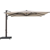 square Large Waterproof Big Heavy Duty Garden Parasol Outdoor Aluminum Cantilever Patio Umbrella with Led Lights