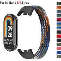 Braided Solo Loop for Xiaomi Mi Band 8 9 Strap Replacement accessories Elastic Nylon Watchbands correa bracelet for Miband 8 NFC