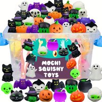20pcs Halloween Party Favors Halloween Treat Bag Gifts Kawaii Squishies Mochi Squishy Toy Bulk Birthday Gifts Cute Cartoon Pinch