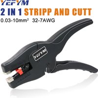 Automatischer Abisolierer und -schneider YE-D10 Zange, 2-in-1-Hochleistungswerkzeuge 0,03–10 mm2/32–7 AWG Mini-Elektro-Reparaturwerkzeuge