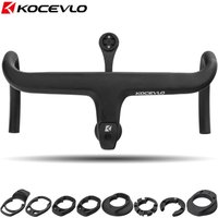KOCEVLO Road Bike Full Carbon Fiber Stem Integrated Bicycle Handlebar For 28.6mm With Spacers Cycling Parts Accessories