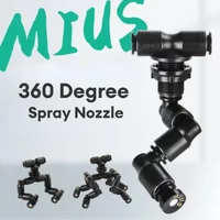 Reptiles 360 Degree Rotating Fogger Mist Sprinkler Adjustable Greenhouse Reptile Terrarium Nozzle Nebulizer Cooling System