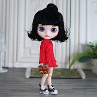 ICY DBS Blyth Doll White Skin joint Body Matte Face Cute Short Hair Playful Doll DIY SD Gift Toys