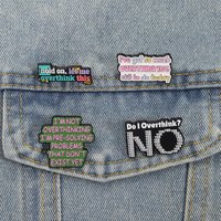 Overthink Enamel Pins Anxiety Brooches PRE-SOLVING PROBLEMS THAT DON'T EXIST YET Badges Funny Jewelry Gift for Friends