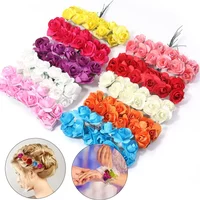 144pcs 2cm Faux Rose Bud Paper Flowers Ideal for Scrapbooking Floral Perfect for Tabletop Decoration DIY Flower Head Wreath