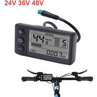 Electric Bike LCD Display Meter Lightweight ABS S866 Electric Bike LCD Display Large Screen for 22.2mm/0.9in Handlebar