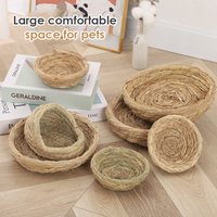 Hand Woven Tiger Skin Parrot Peony Nest Rutin Chicken Nest Egg Laying Warm Preservation Breeding Nest Grass Woven Bird Nest