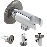 Zinc Alloy Wall Bracket for Shower Head with Elbow G1/2 Male Thread for Handheld Shower and Bidet Sprayer Compatibility