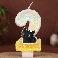 Your Dragon Candle Number Birthday Cake Candle Decor Toothless Birthday Party Cake Topper Baby Shower Decor Gift