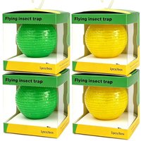 1/5Pcs Fruit Fly Traps Strong Sticky Catcher with Hook and Boxes Indoor Kitchen Yellow Green Insect Trap Balls Pest Control