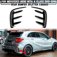 Car Rear Bumper Spoiler Side Canards Fin Air Vent For Mercedes Benz A Class W176 A200 A250 A45 AMG Sport 2013-2018 Hatchback