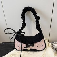 1pc Casual underarm bag stretchable shoulder bag plaid large capacity underarm bag Fashion Daily Handbag for Girls