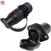 AOHEWEI Round 3 Pin Trailer Socket Connectors Interface Adapter For Caravan Truck 12v Motorhome Power Cord Socket Connector