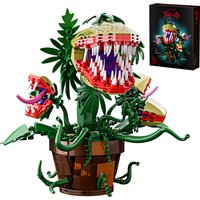 Horror Monster Plant Building Block Kit Creative Potted Flower Model Home Decoration Collection Ornament Birthday Gift for Adult