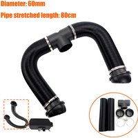 60mm Diesel Heater T 3 Outlets Connector & 2x Air Outlet & 2x Duct Pipe Warm Black & 4x Clamps Set For Car Truck VAN Camper